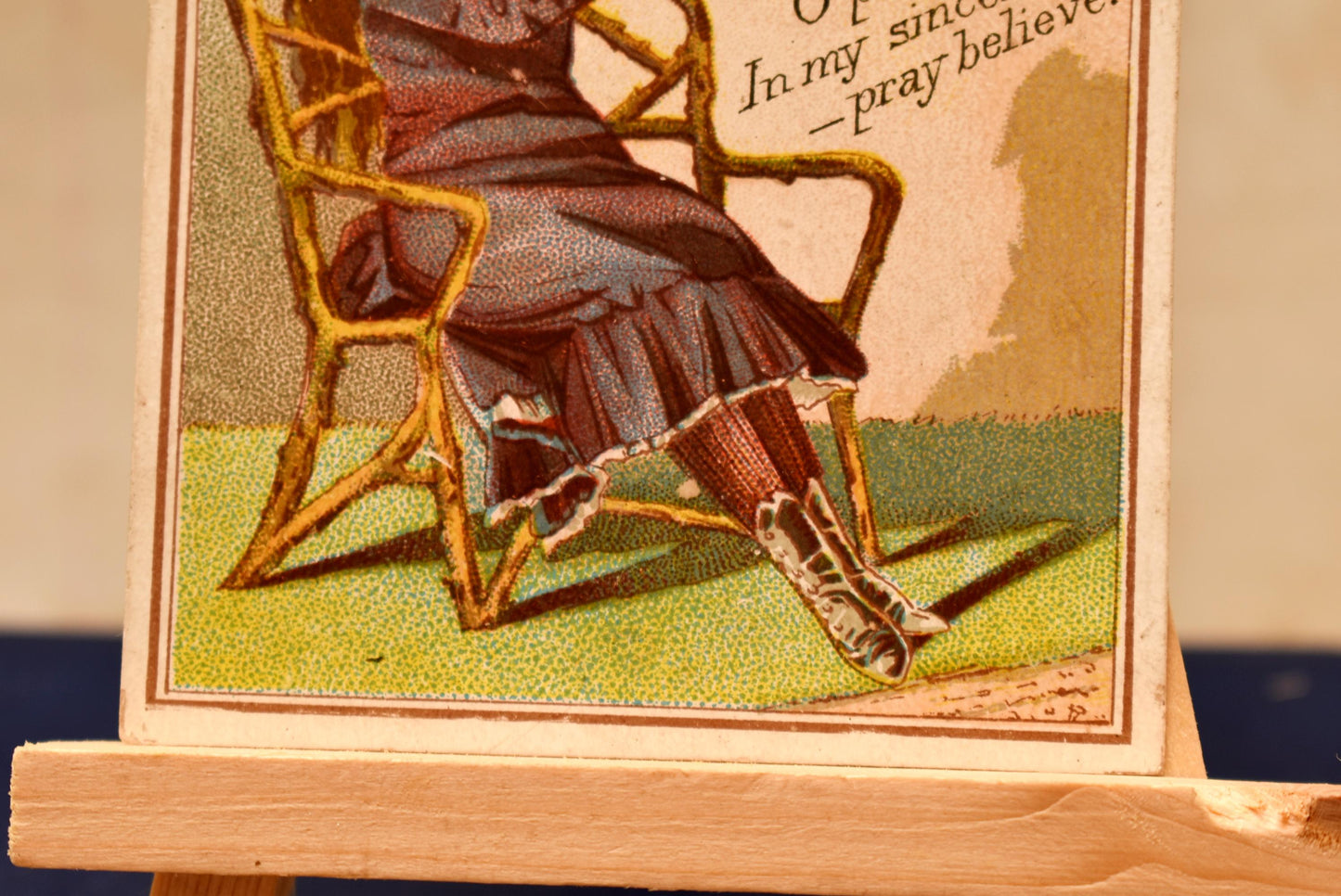 Antique Victorian Valentine Card - Gorgeous Original Romantic Gift