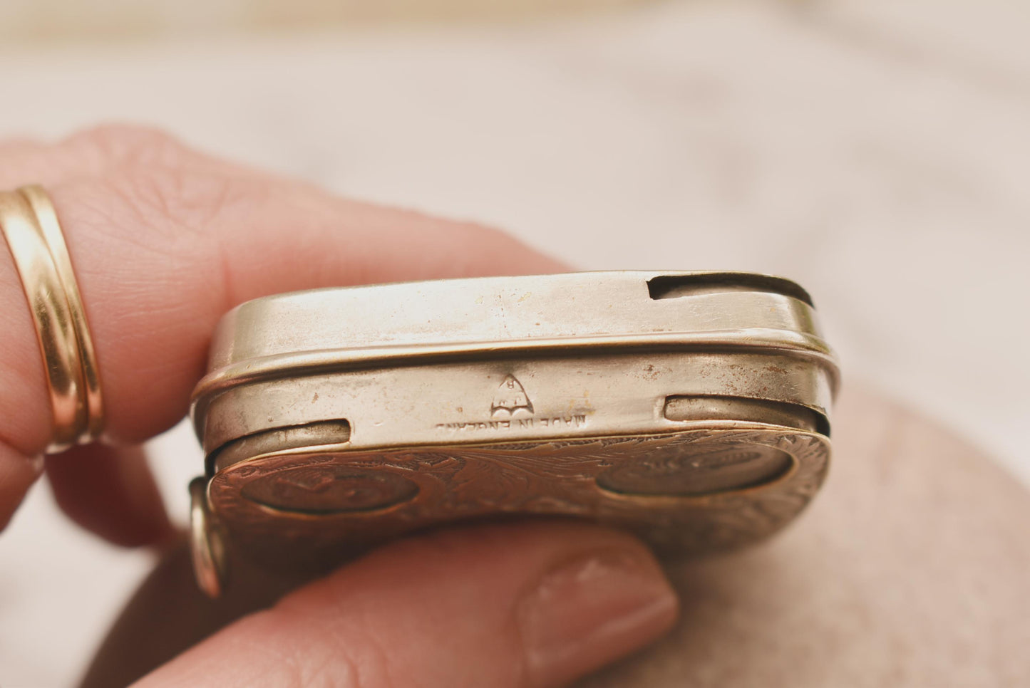 Antique Coin Sovereign - Beautiful Victorian Fob Chatelaine Spring Loaded Double Sided Store