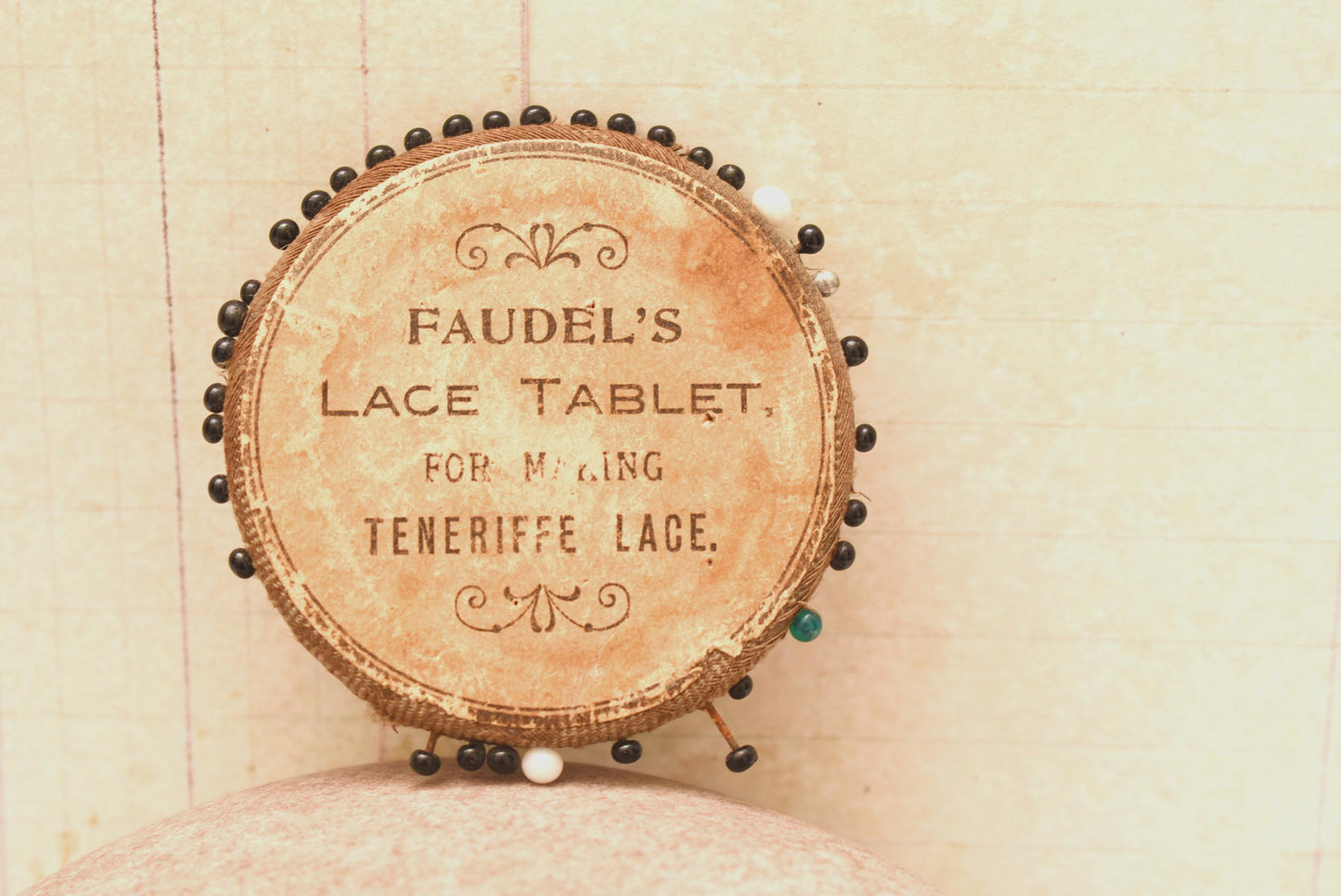 Faudel's Lace Tablet - Wonderful Victorian Tenerife Lace Tool