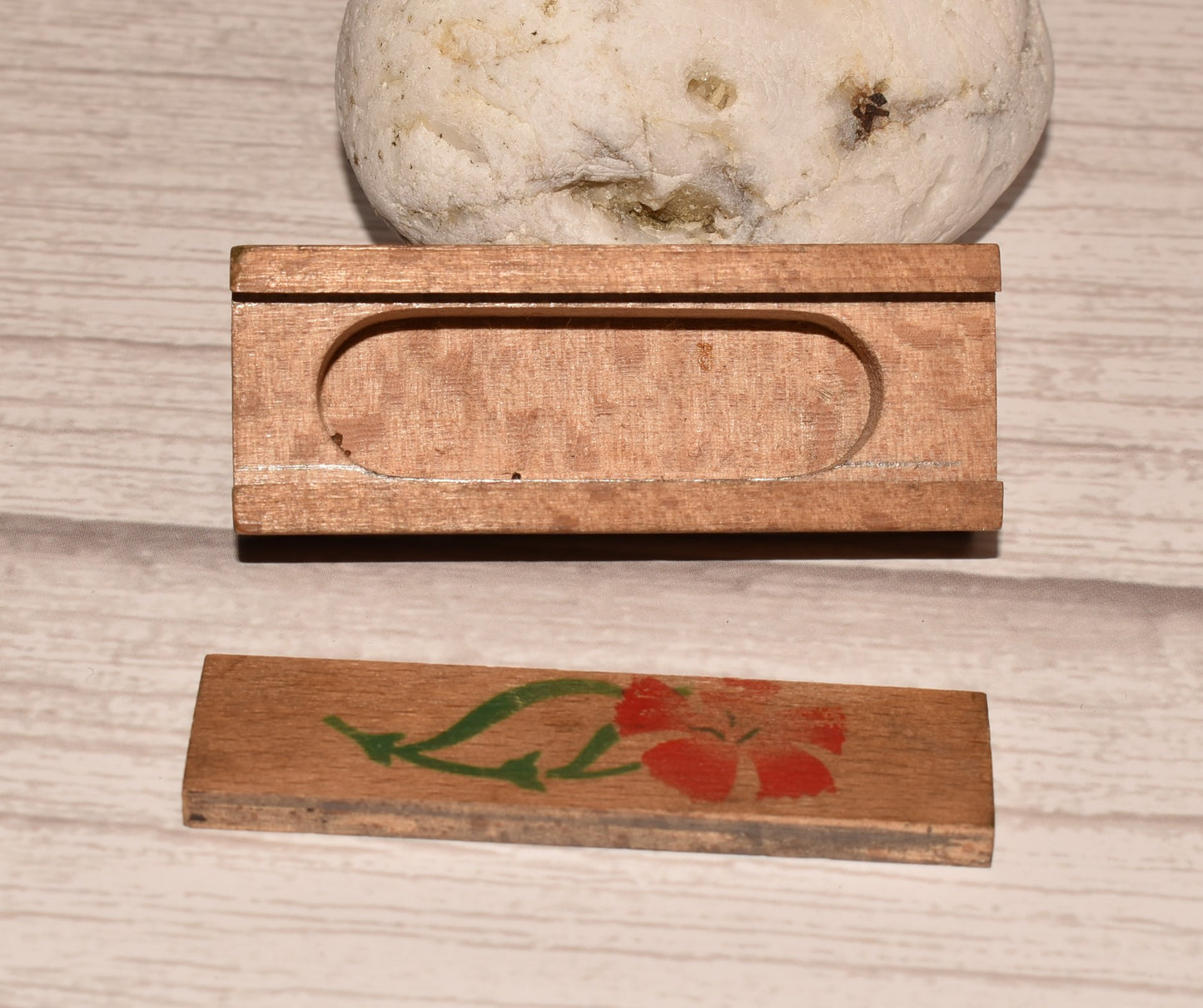 Antique Nib Box - Charming Victorian Wooden Slide Miniature Dip Pen Box