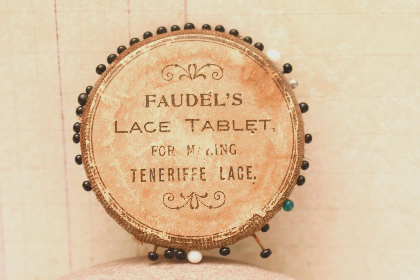 Faudel's Lace Tablet - Wonderful Victorian Tenerife Lace Tool