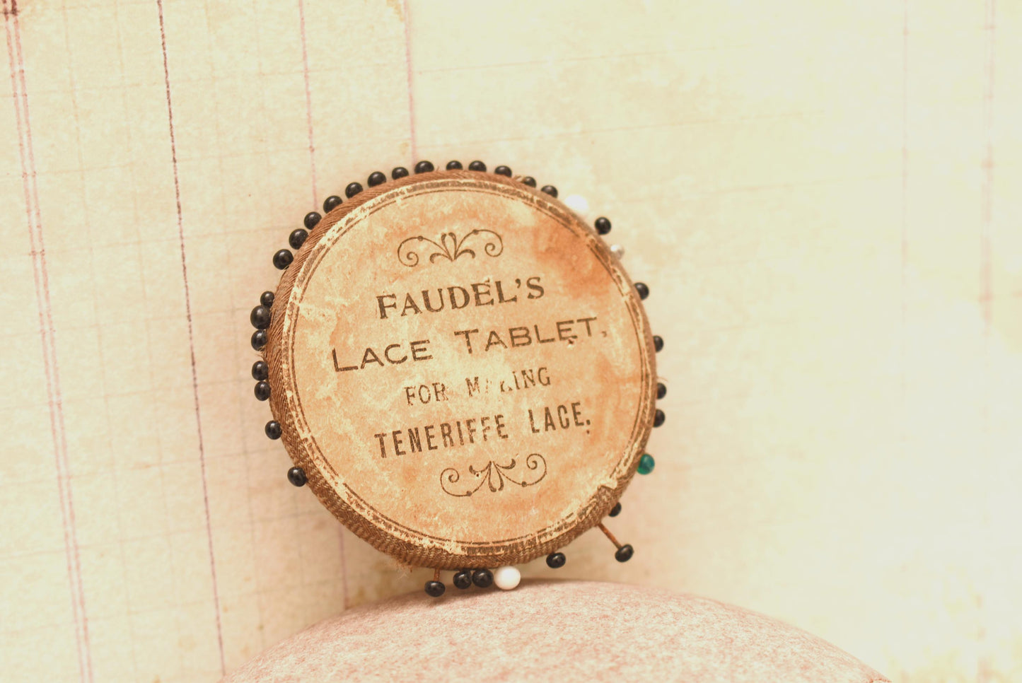 Faudel's Lace Tablet - Wonderful Victorian Tenerife Lace Tool