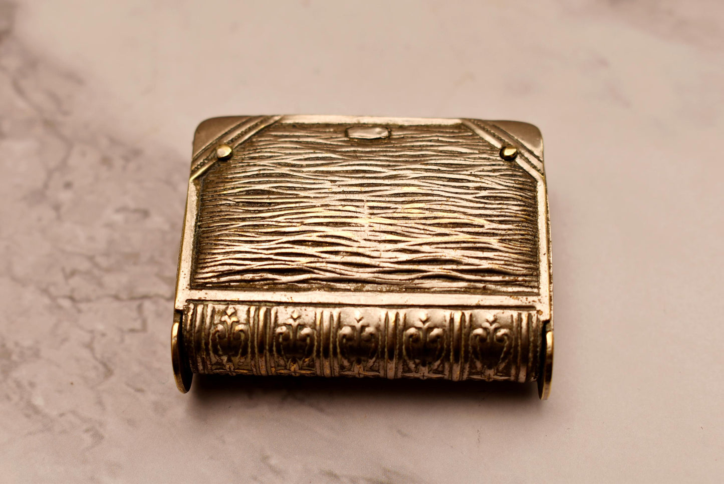 Book Vesta Case - Charming Victorian Match Safe Double Ended with Matches