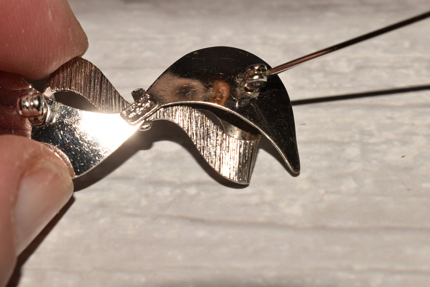 Vintage Silver Brooch - Carl Art Sterling Bow Brooch