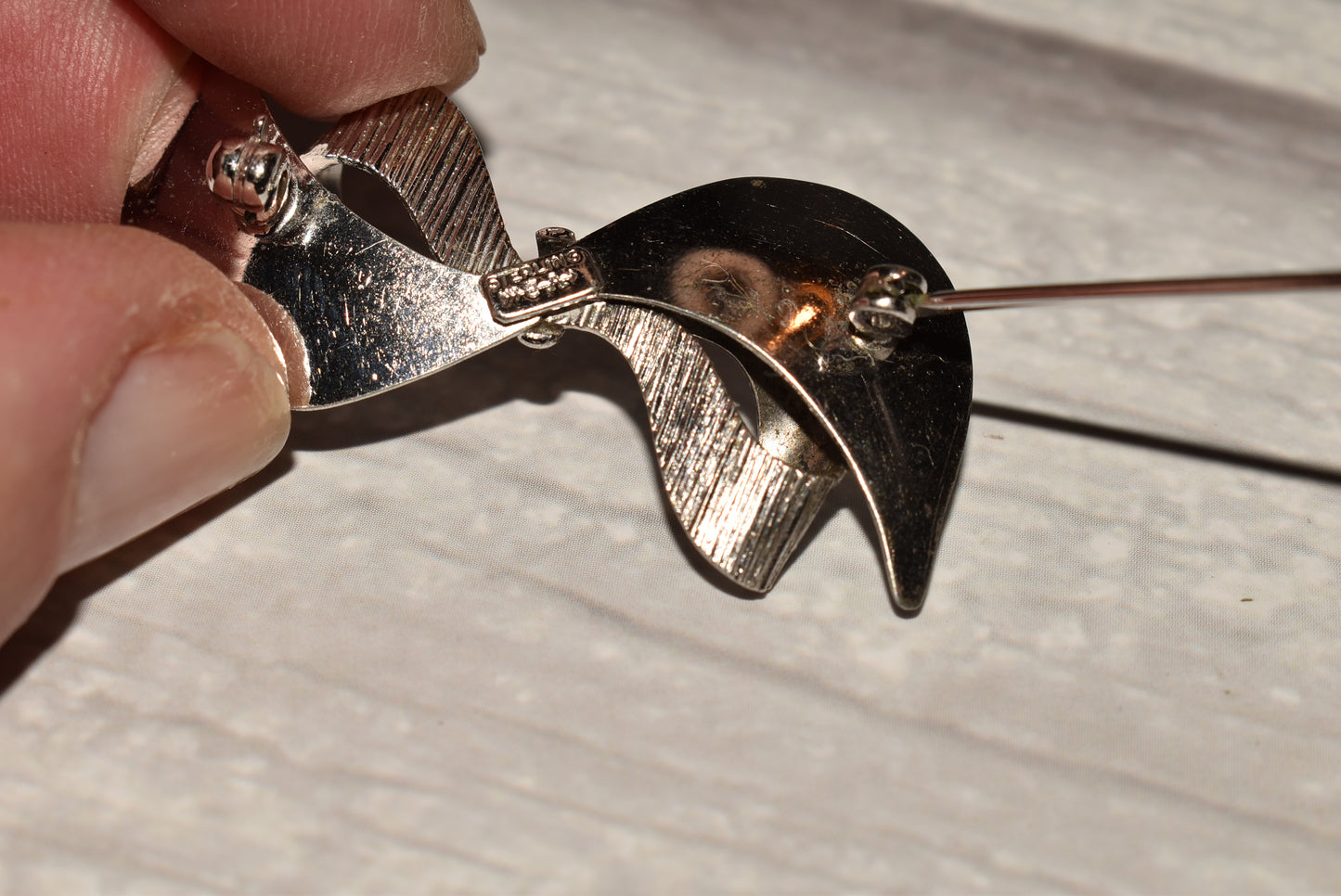 Vintage Silver Brooch - Carl Art Sterling Bow Brooch