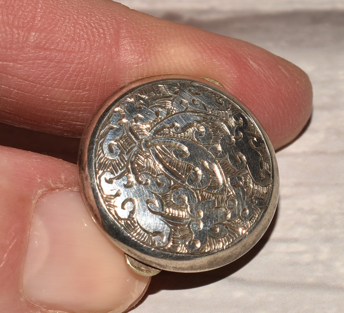 Silver Bachelor Button - Gorgeous Victorian West's Patent