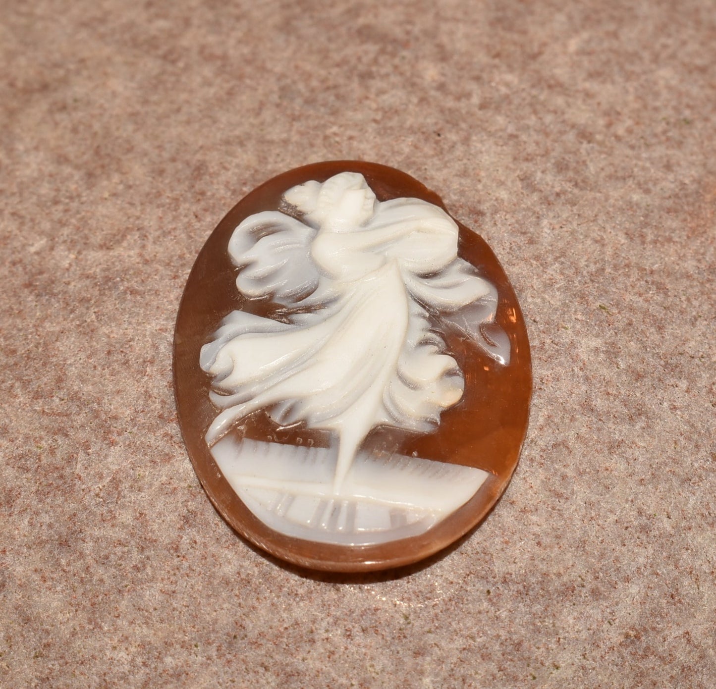 Antique Dancing Cameo - Beautiful Muse Detailed Cameo to Mount
