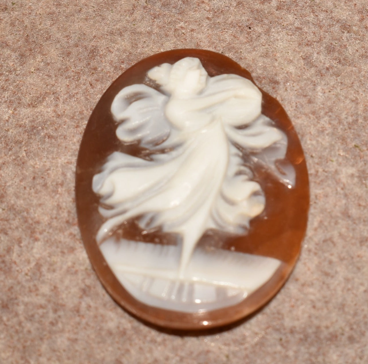 Antique Dancing Cameo - Beautiful Muse Detailed Cameo to Mount
