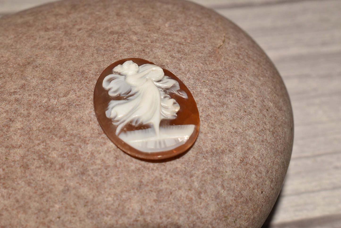 Antique Dancing Cameo - Beautiful Muse Detailed Cameo to Mount