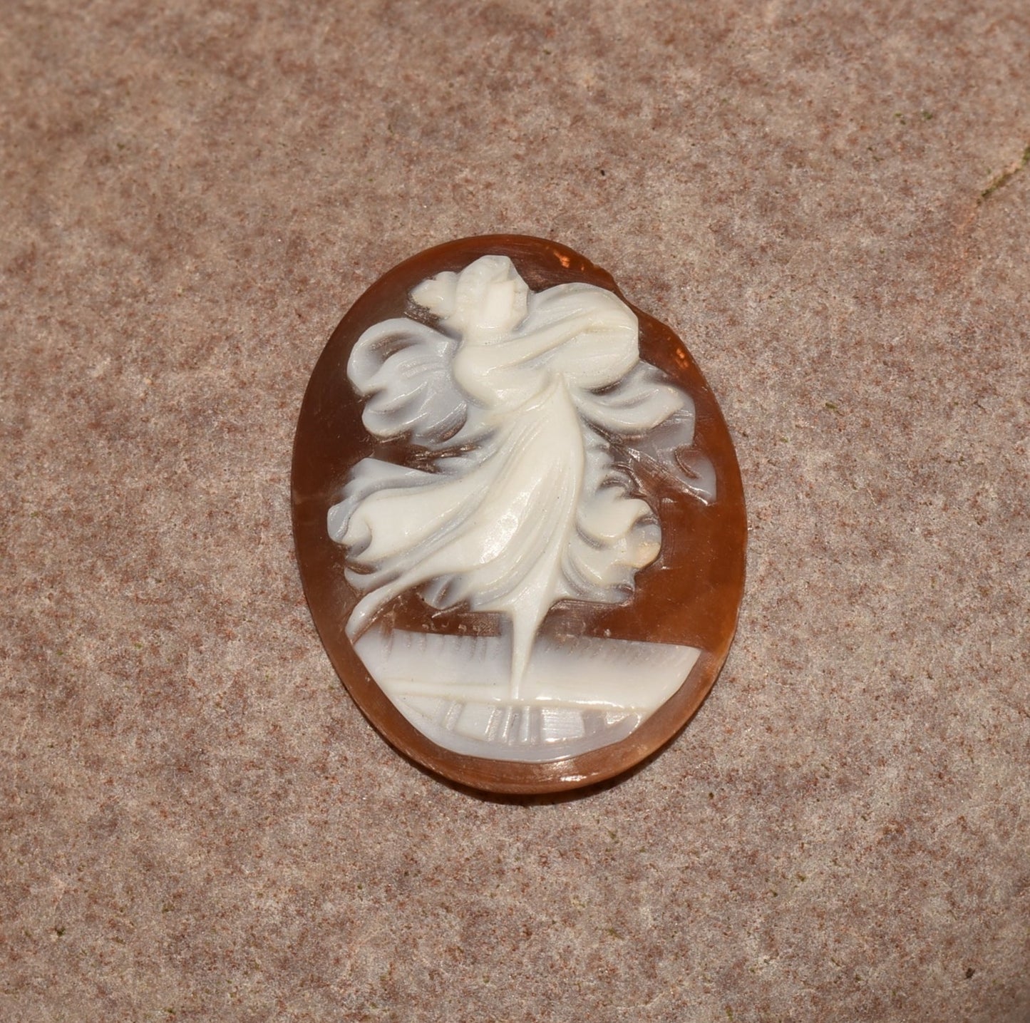 Antique Dancing Cameo - Beautiful Muse Detailed Cameo to Mount