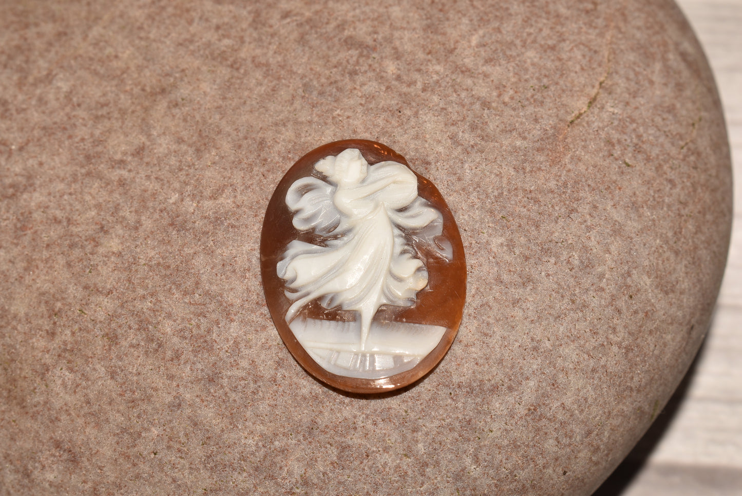 Antique Dancing Cameo - Beautiful Muse Detailed Cameo to Mount