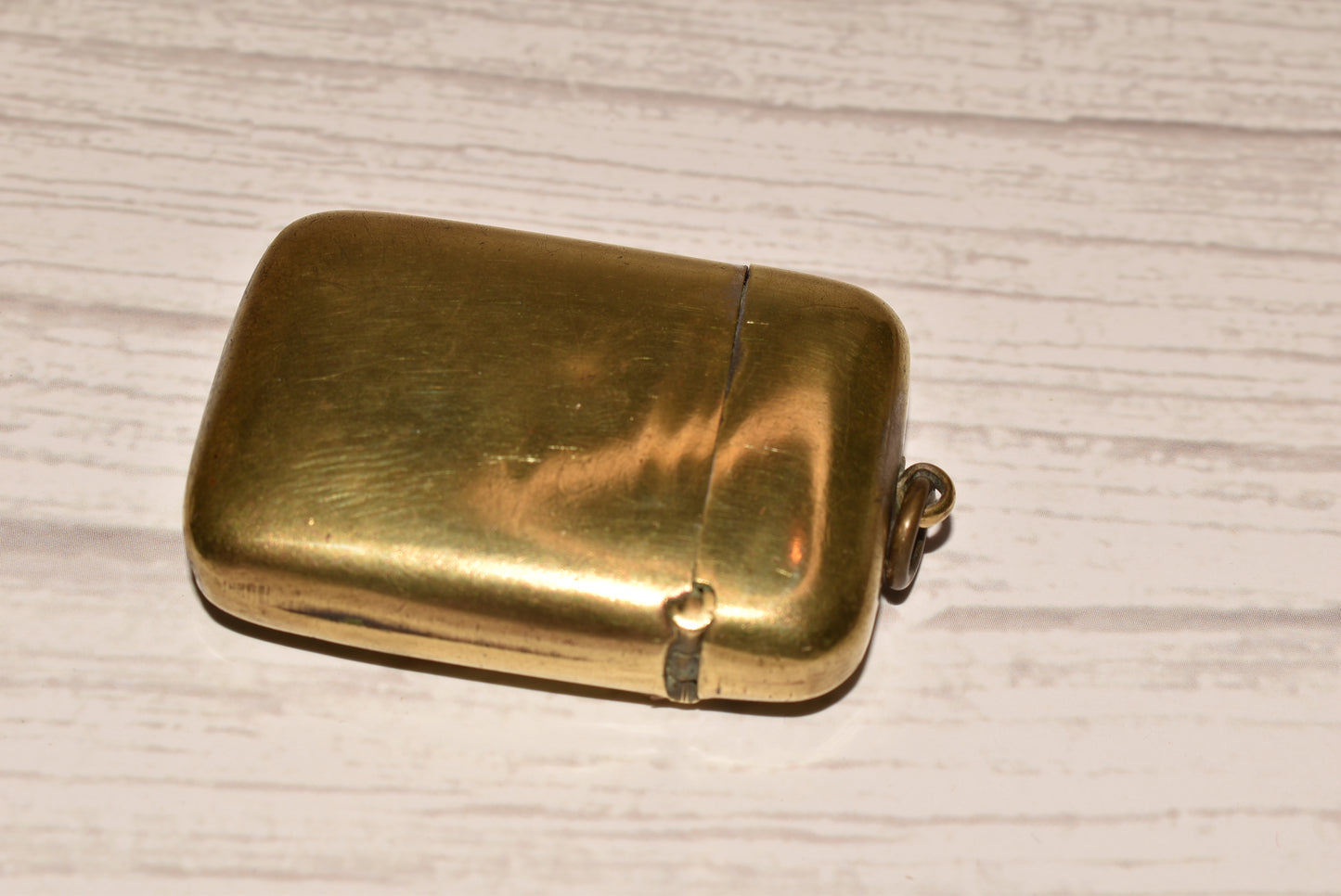 Antique Brass Vesta Case - Beautiful Decorative Victorian Match Safe for Fob or Chatelaine