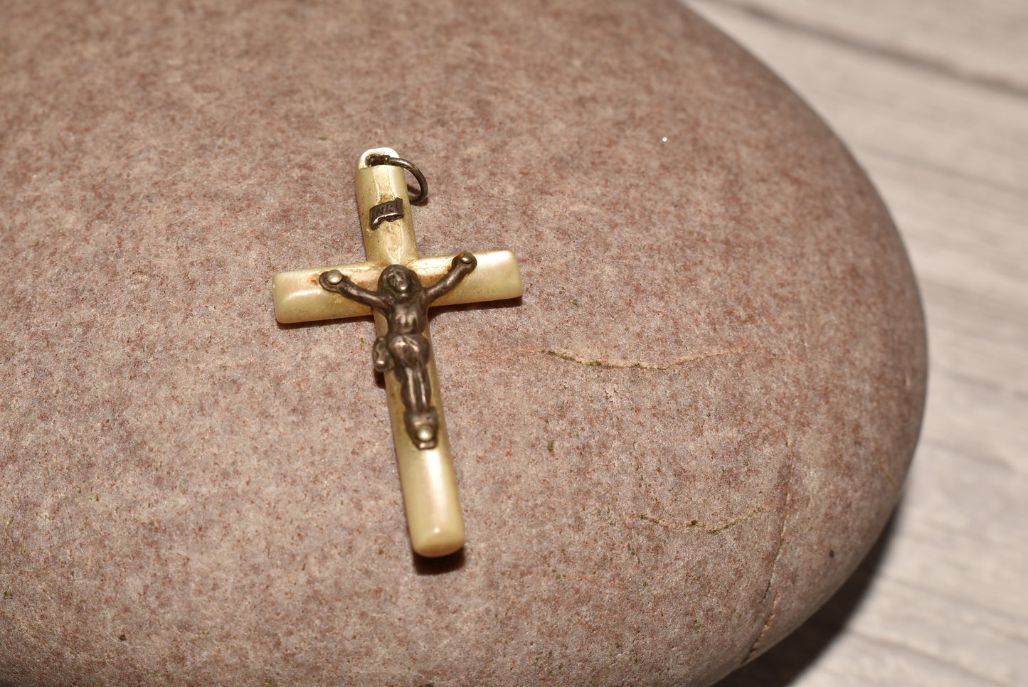 Antique Mother of Pearl Crucifix