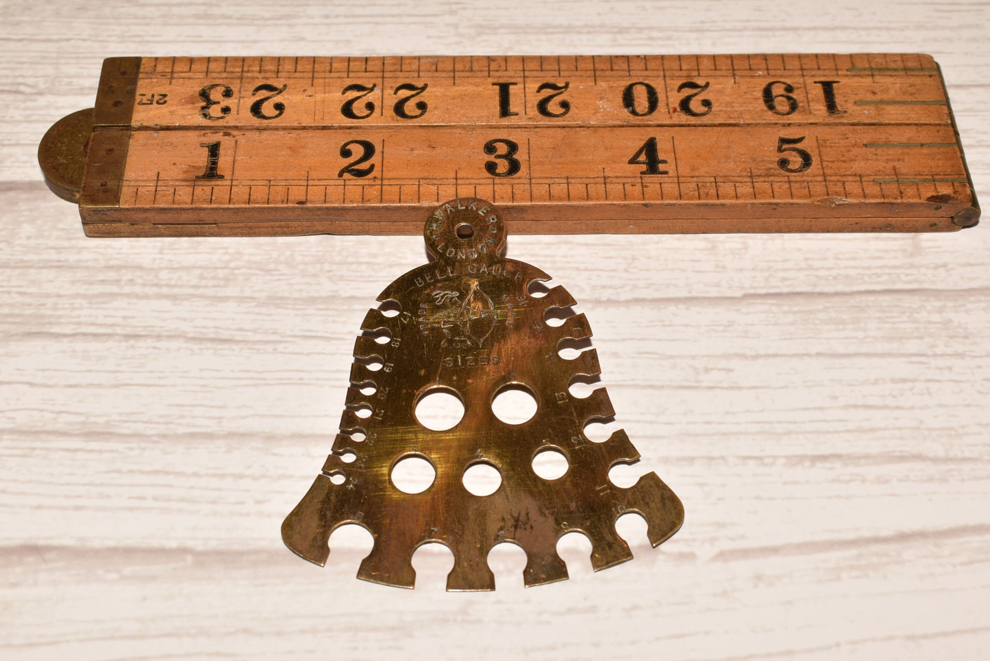 Antique Bell Gauge for Knitting Needles