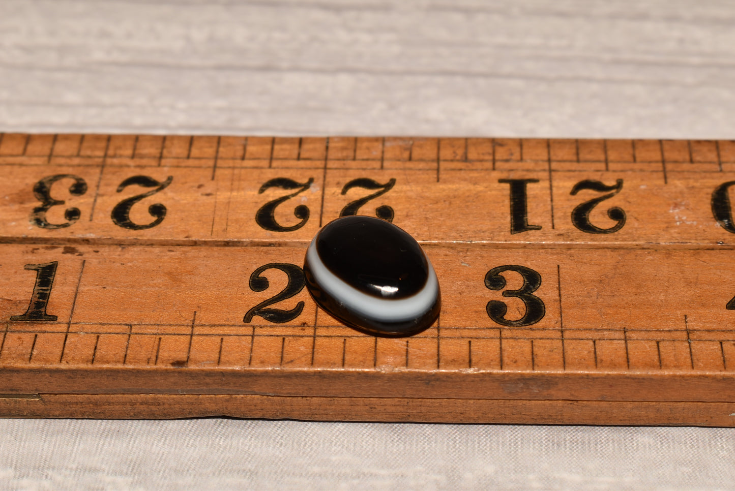 Bull's Eye Agate Cabochon - Gorgeous Victorian Brass Set Polished Stone