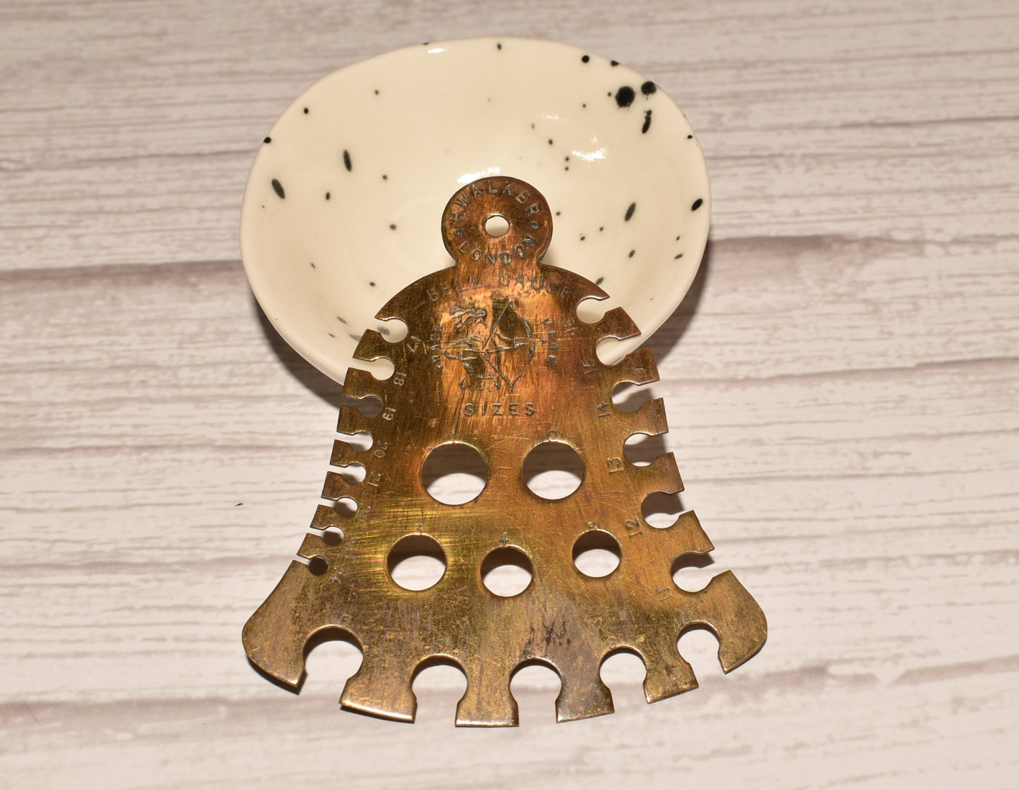 Antique Bell Gauge for Knitting Needles