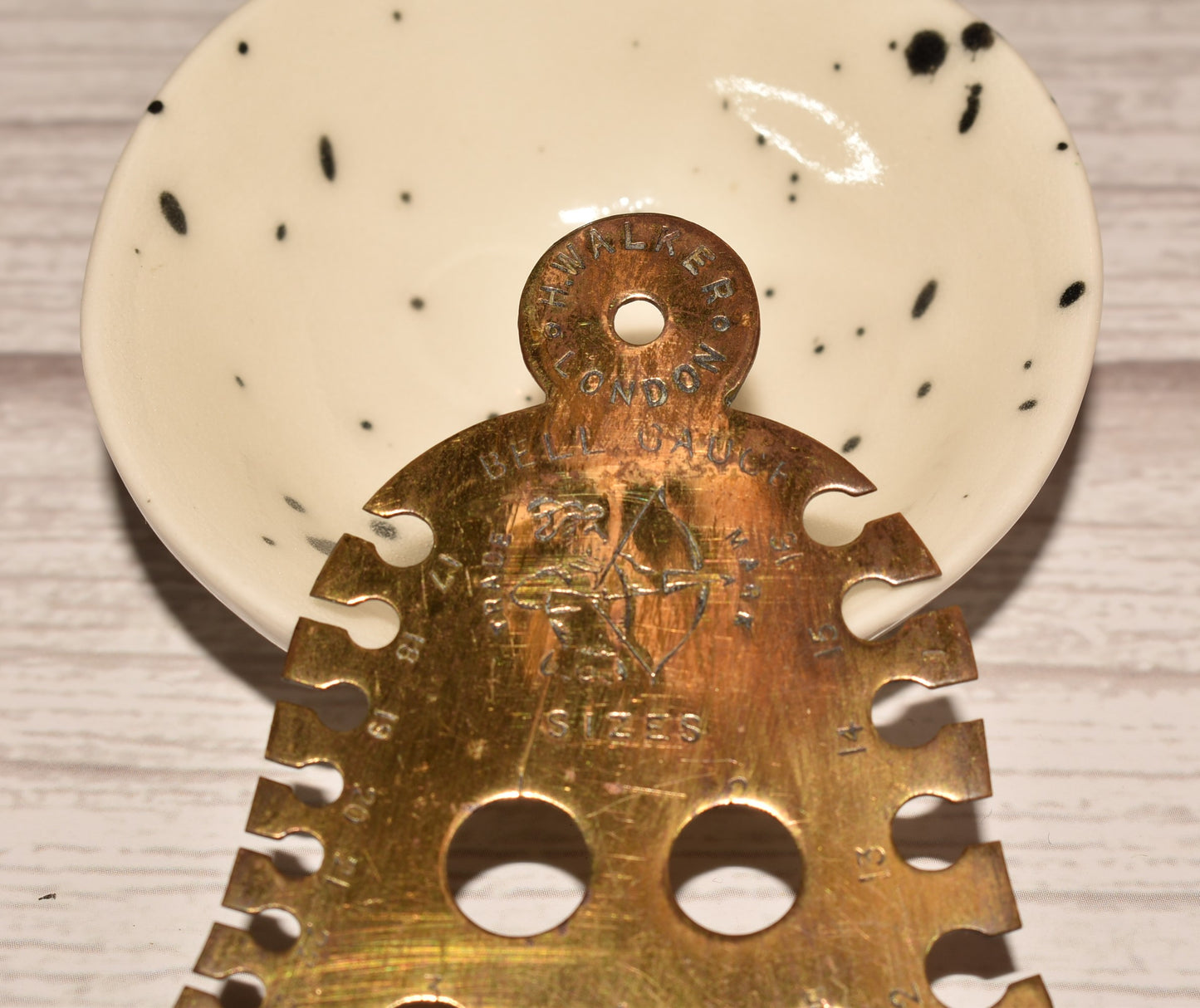 Antique Bell Gauge for Knitting Needles