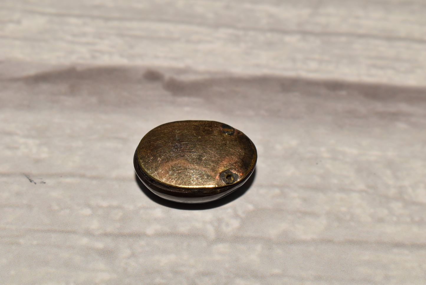 Bull's Eye Agate Cabochon - Gorgeous Victorian Brass Set Polished Stone