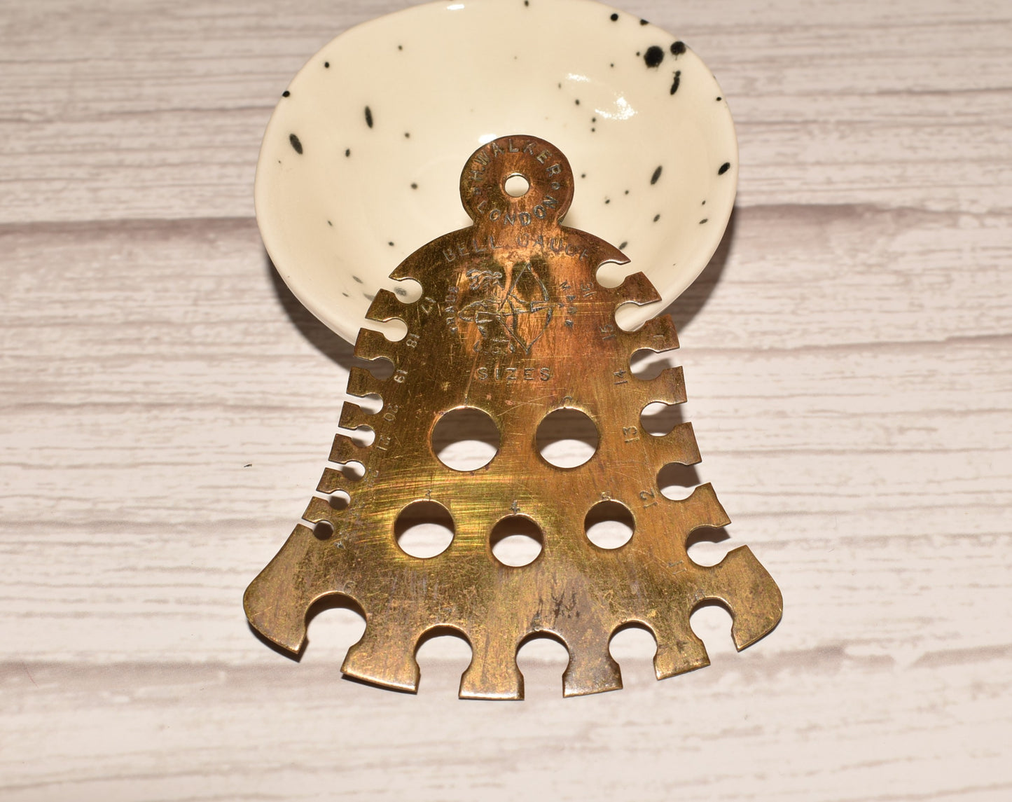 Antique Bell Gauge for Knitting Needles