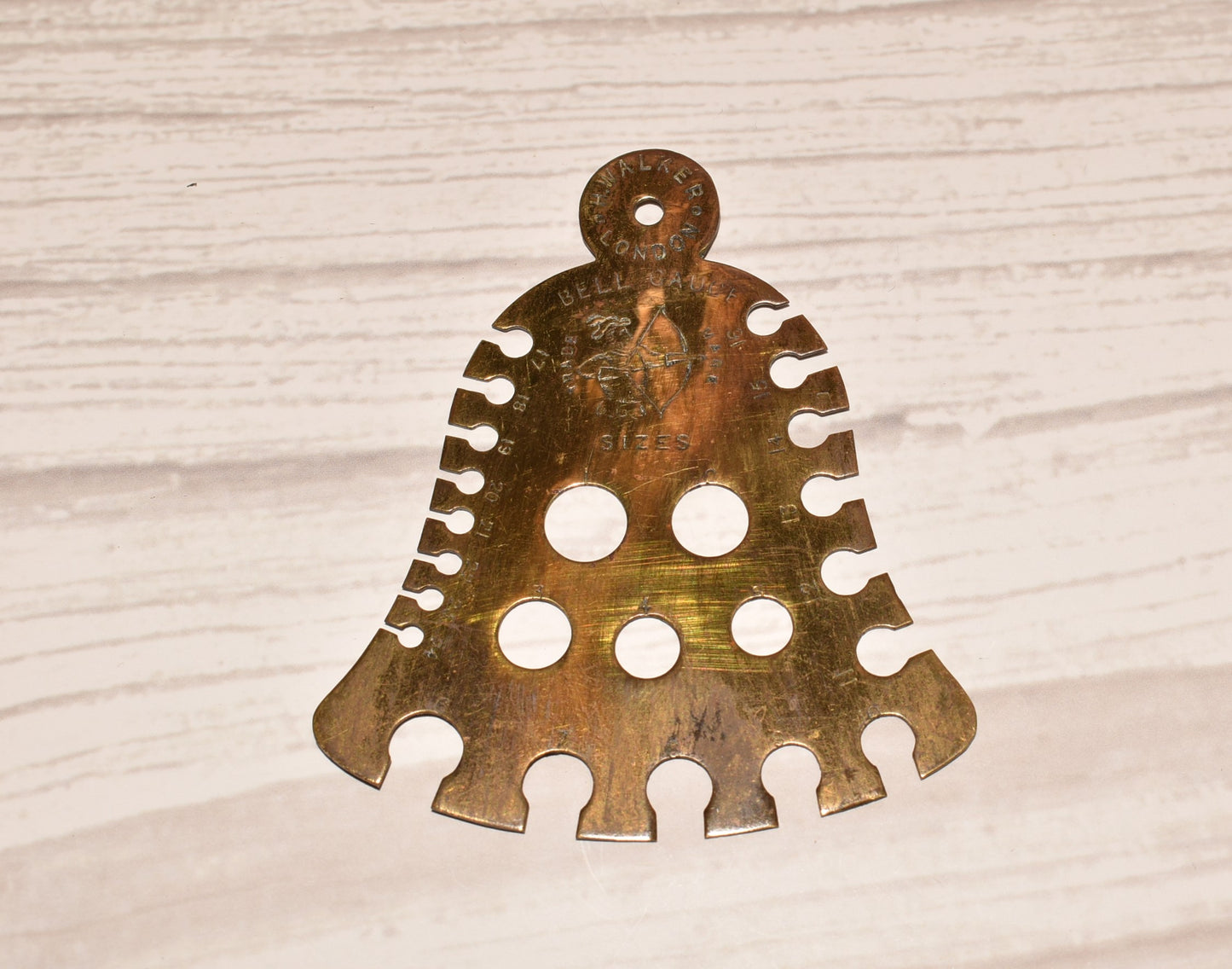 Antique Bell Gauge for Knitting Needles