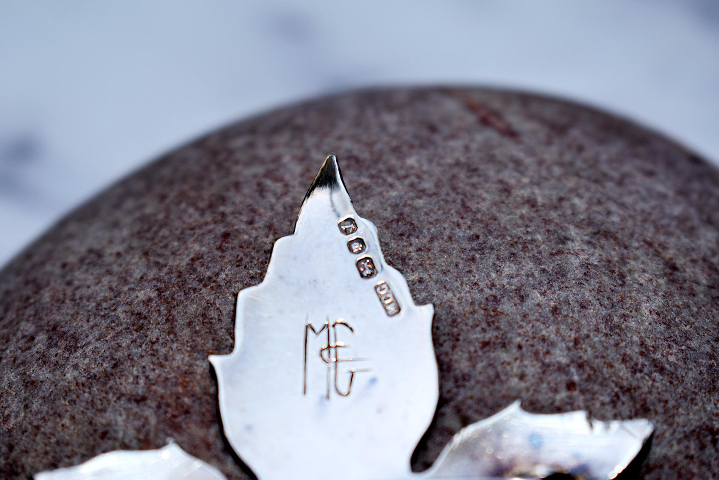 Maple Leaf Silver Brooch - Gorgeous Hallmarked Montague Maxwell Car Groome London 1966