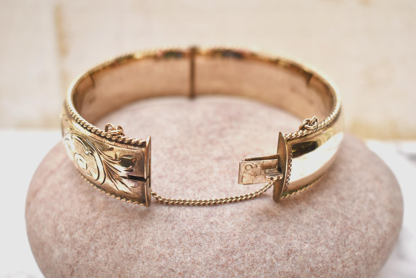 Silver Hallmarked Bangle - Gorgeous Large Heavy Excalibur Harrods 1992