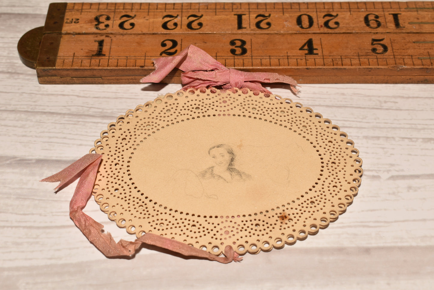 Antique Needle Case - Gorgeous Georgian Hand Drawn Pierced Card and Felt Needle Book