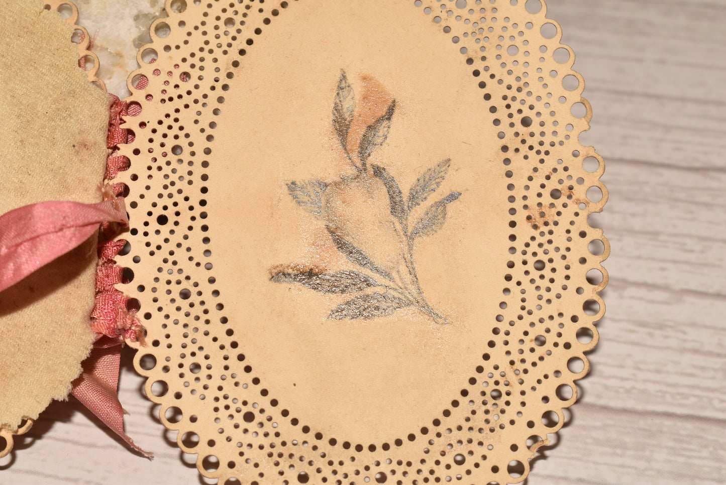Antique Needle Case - Gorgeous Georgian Hand Drawn Pierced Card and Felt Needle Book