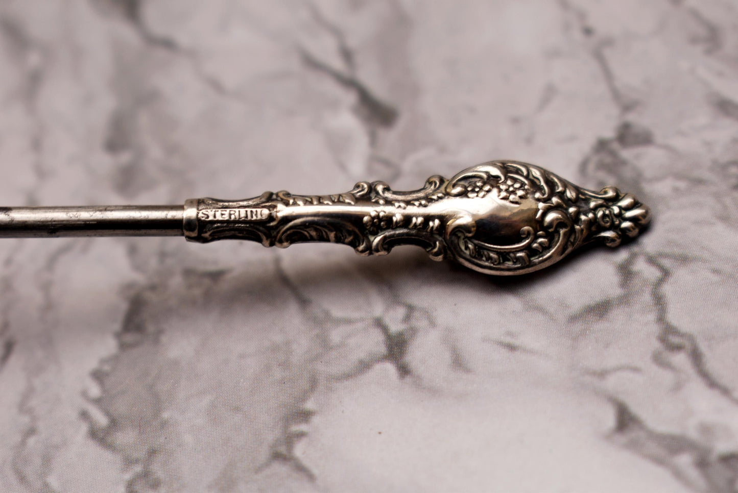 Antique Silver Awl - Gorgeous Victorian Sterling Fine Tipped Notion