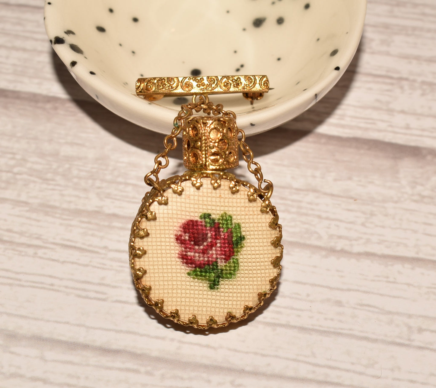 Antique Scent Bottle Brooch