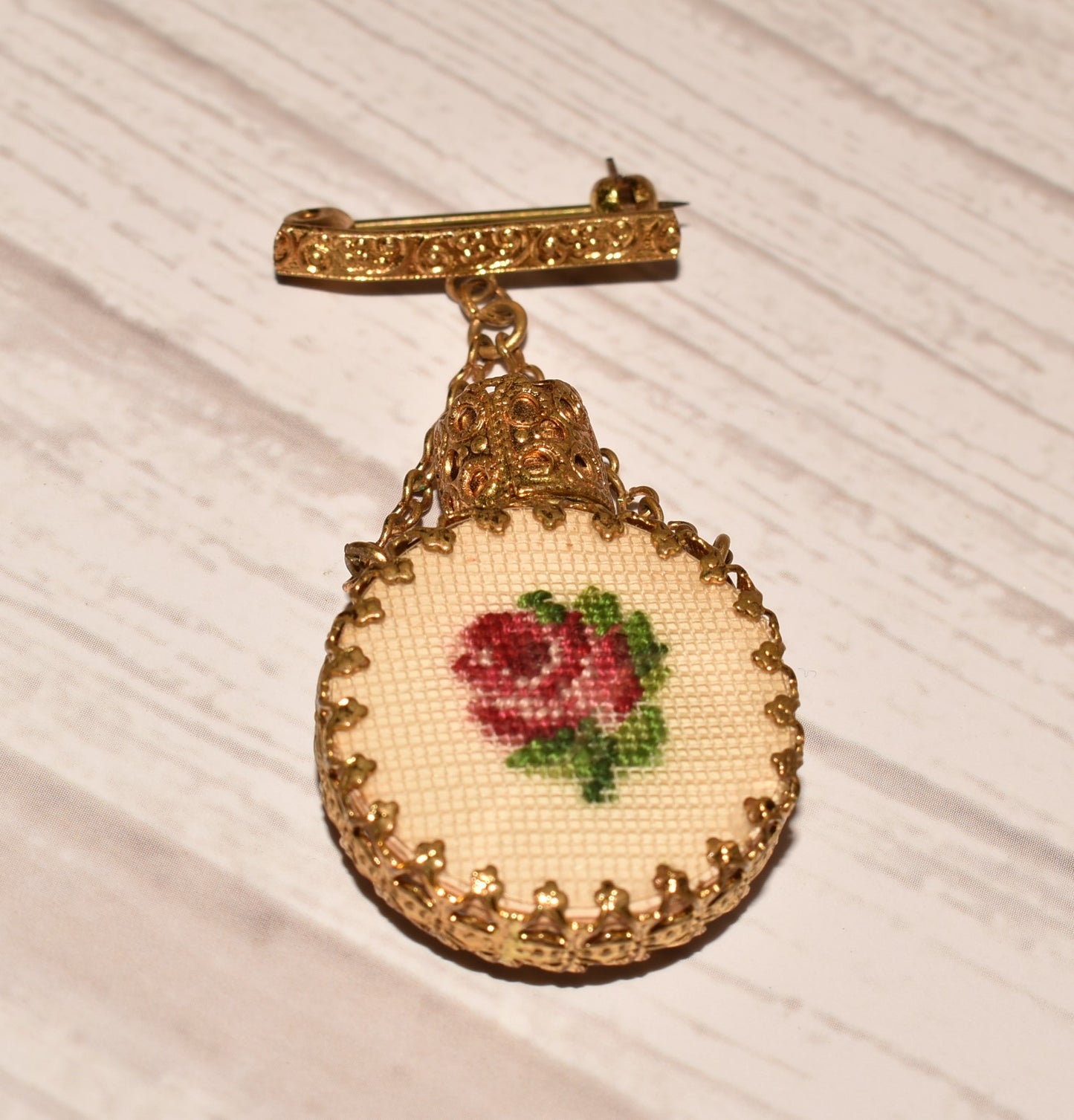 Antique Scent Bottle Brooch