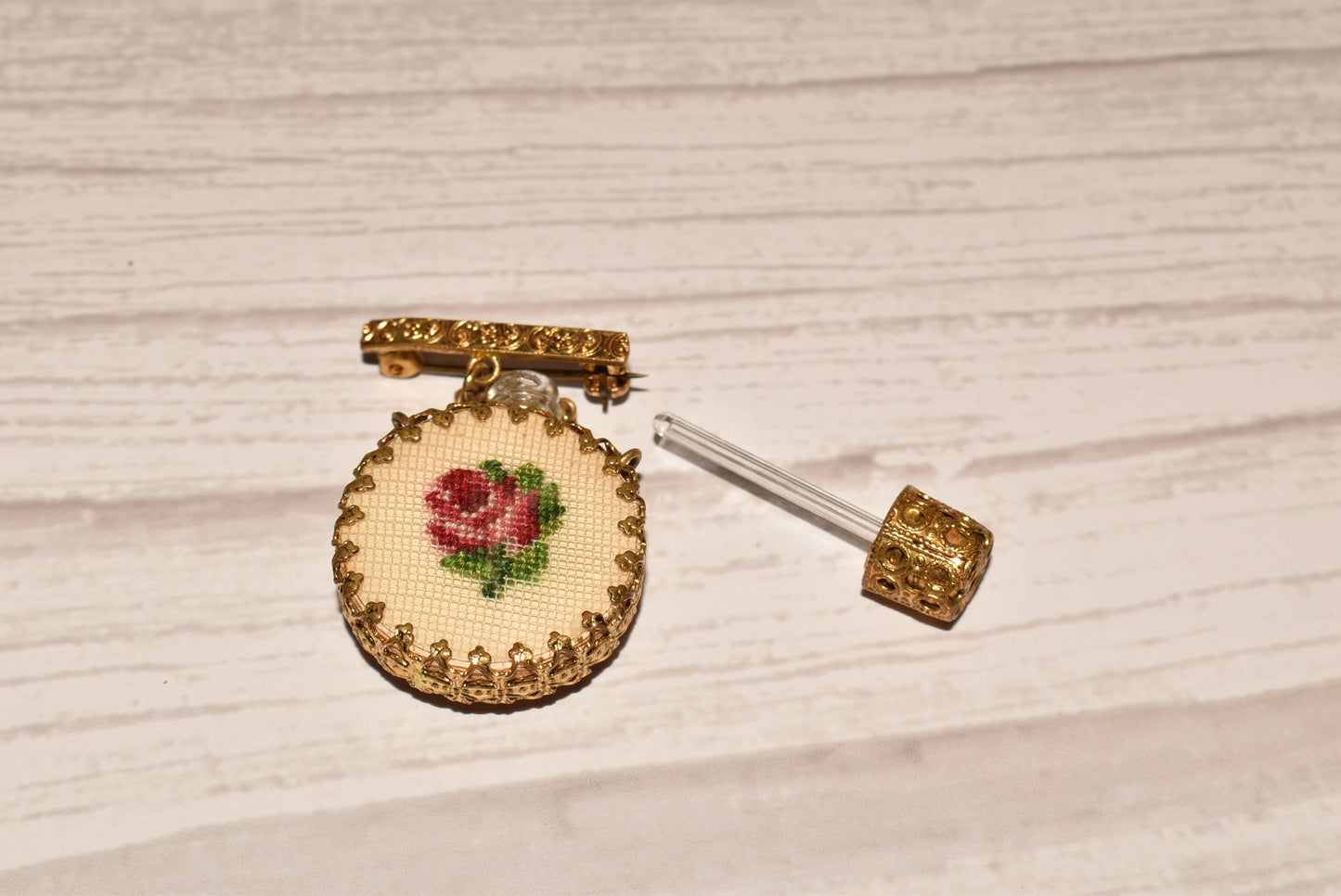Antique Scent Bottle Brooch