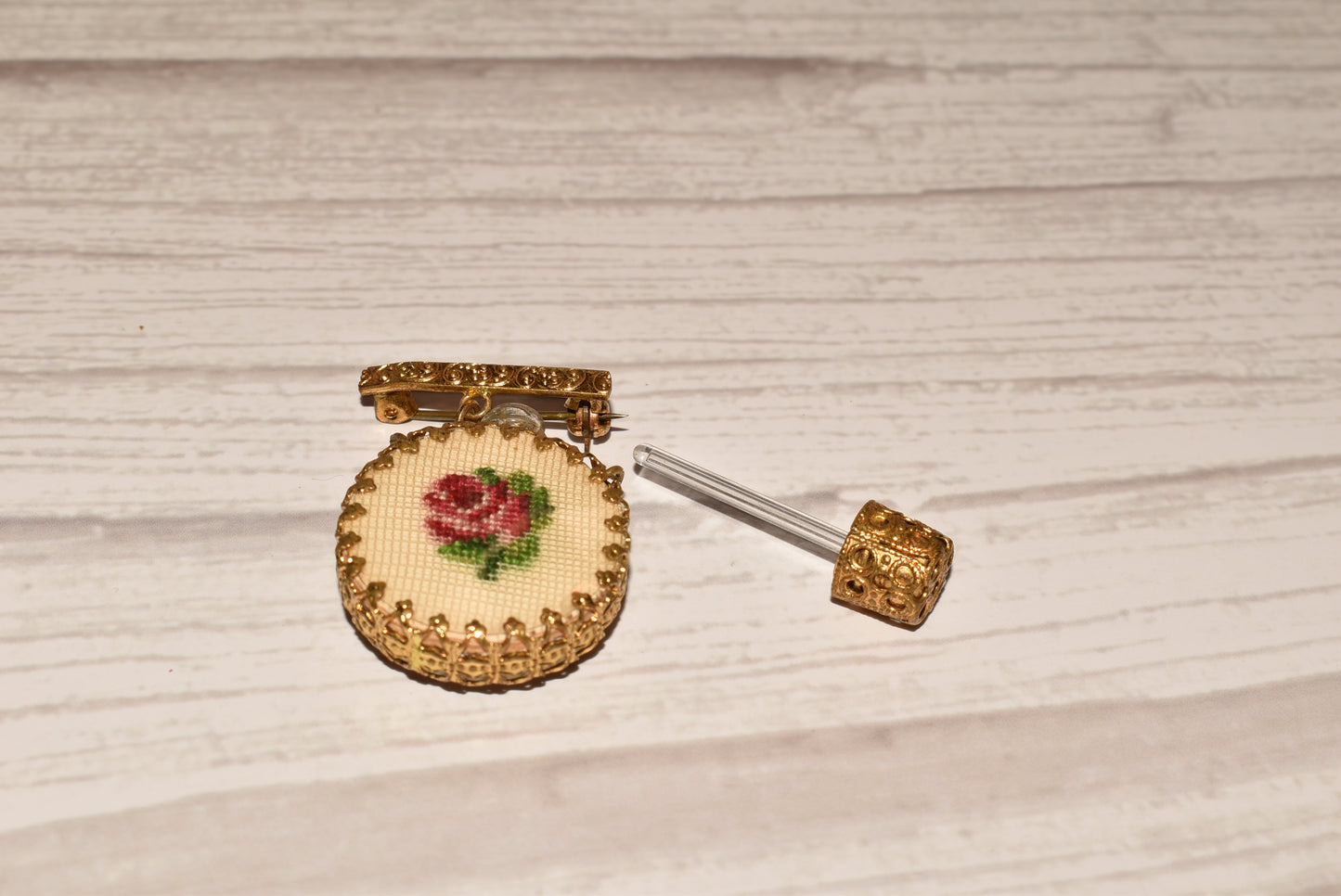 Antique Scent Bottle Brooch