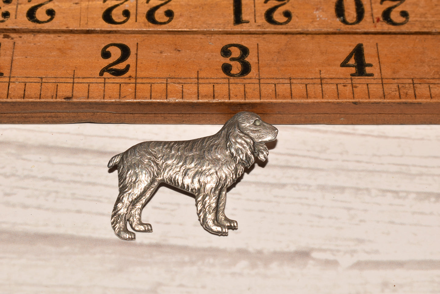 Antique Silver Dog Brooch - Gorgeous Sterling Spaniel