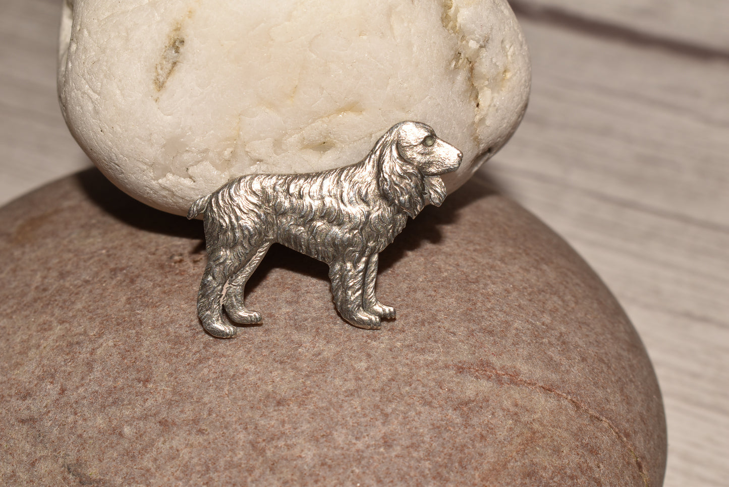 Antique Silver Dog Brooch - Gorgeous Sterling Spaniel
