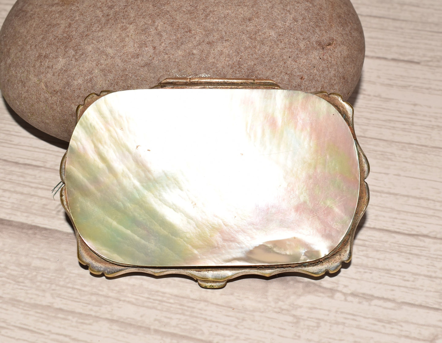 French Victorian Silver Mother of Pearl Etui Purse
