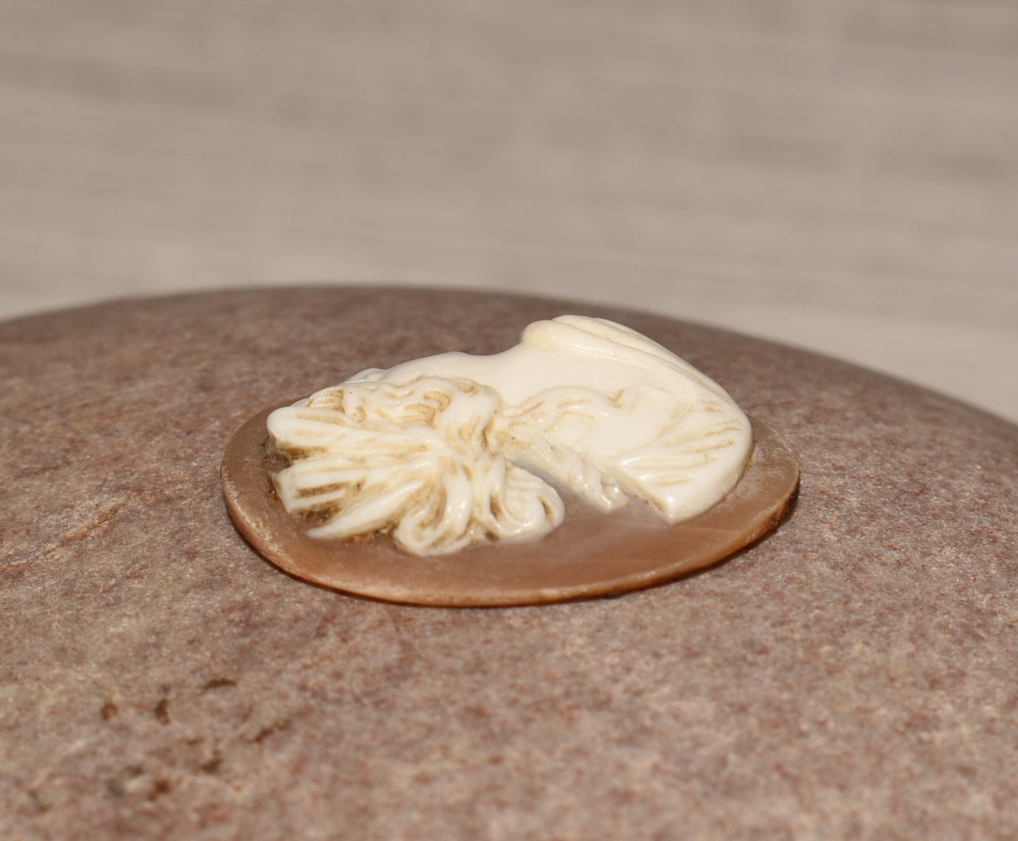 Antique Georgian Cameo - Unusual Smiling Detailed Cameo to Mount