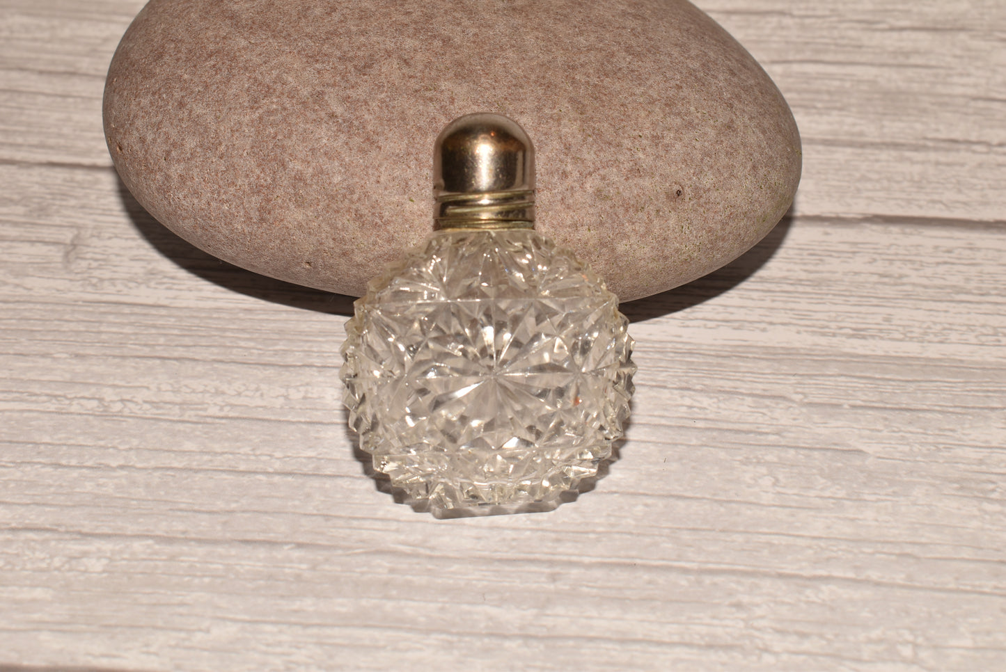 Antique Scent Bottle - Gorgeous Cut Glass Victorian Perfume Bottle