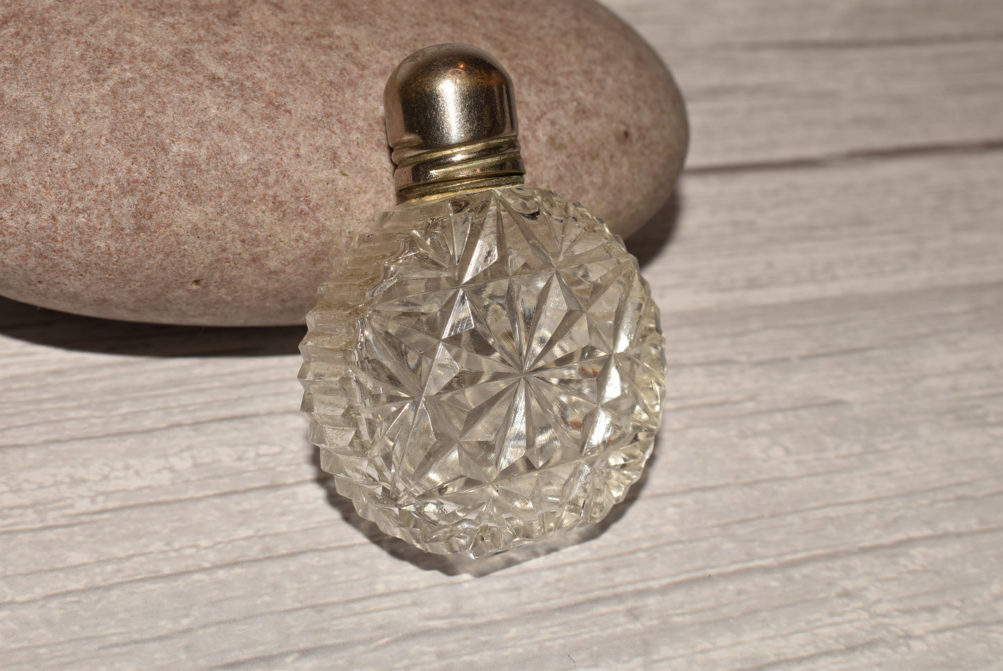 Antique Scent Bottle - Gorgeous Cut Glass Victorian Perfume Bottle