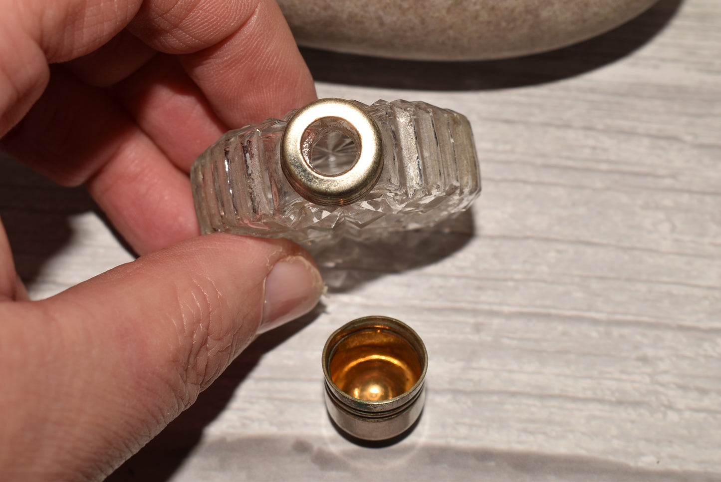 Antique Scent Bottle - Gorgeous Cut Glass Victorian Perfume Bottle