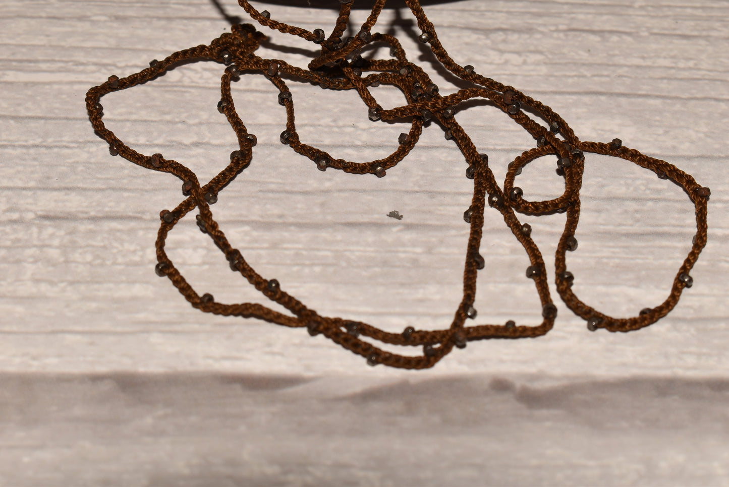 Antique Silk Cut Steel Guard Chain - Beautiful Delicate Long Silk Chain