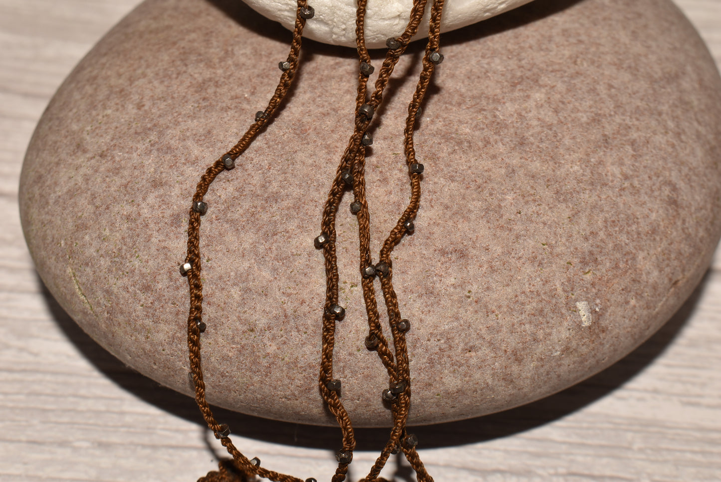 Antique Silk Cut Steel Guard Chain - Beautiful Delicate Long Silk Chain
