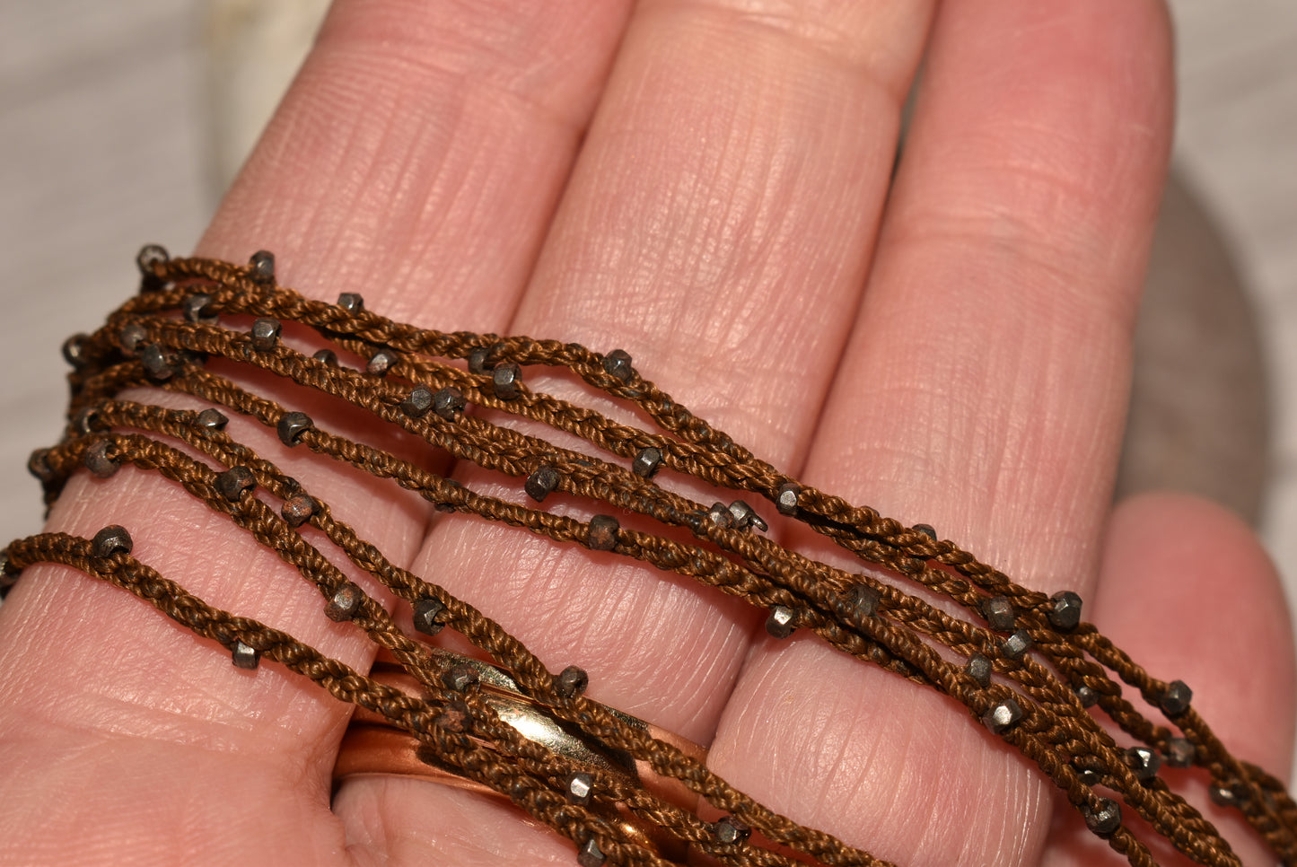 Antique Silk Cut Steel Guard Chain - Beautiful Delicate Long Silk Chain