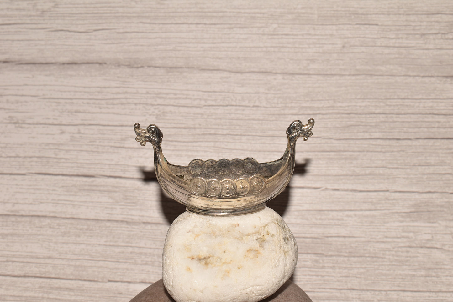 Antique Silver Viking Salt - Beautiful Theodor Olsens Eftf Norwegian