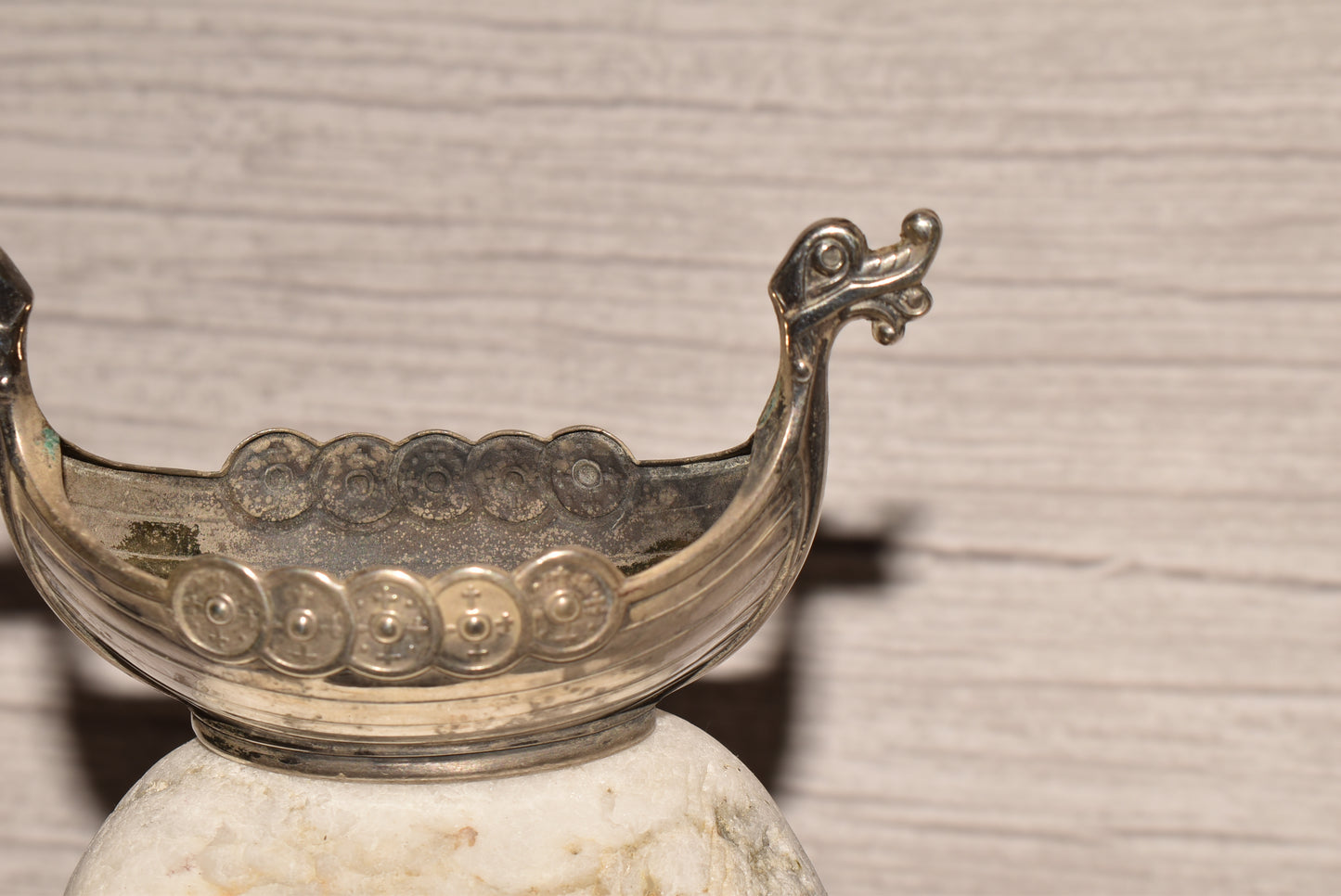Antique Silver Viking Salt - Beautiful Theodor Olsens Eftf Norwegian