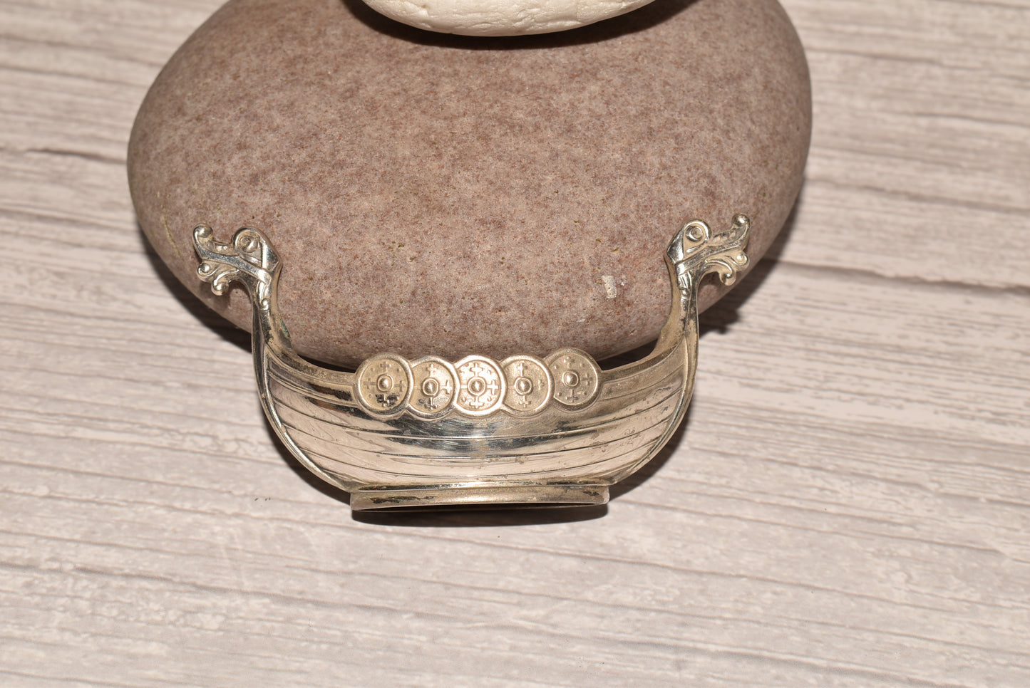 Antique Silver Viking Salt - Beautiful Theodor Olsens Eftf Norwegian