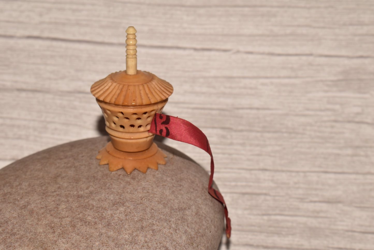 Antique Tape Measure - Beautiful Victorian Vegetable Ivory Decorative Notion