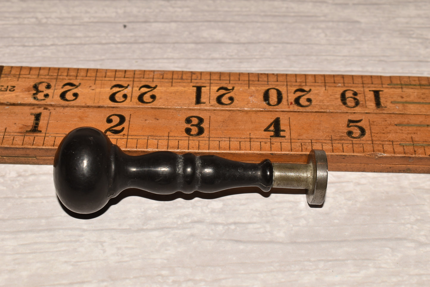 Antique Desk Stamp - Victorian Wood Handled Letter Seal