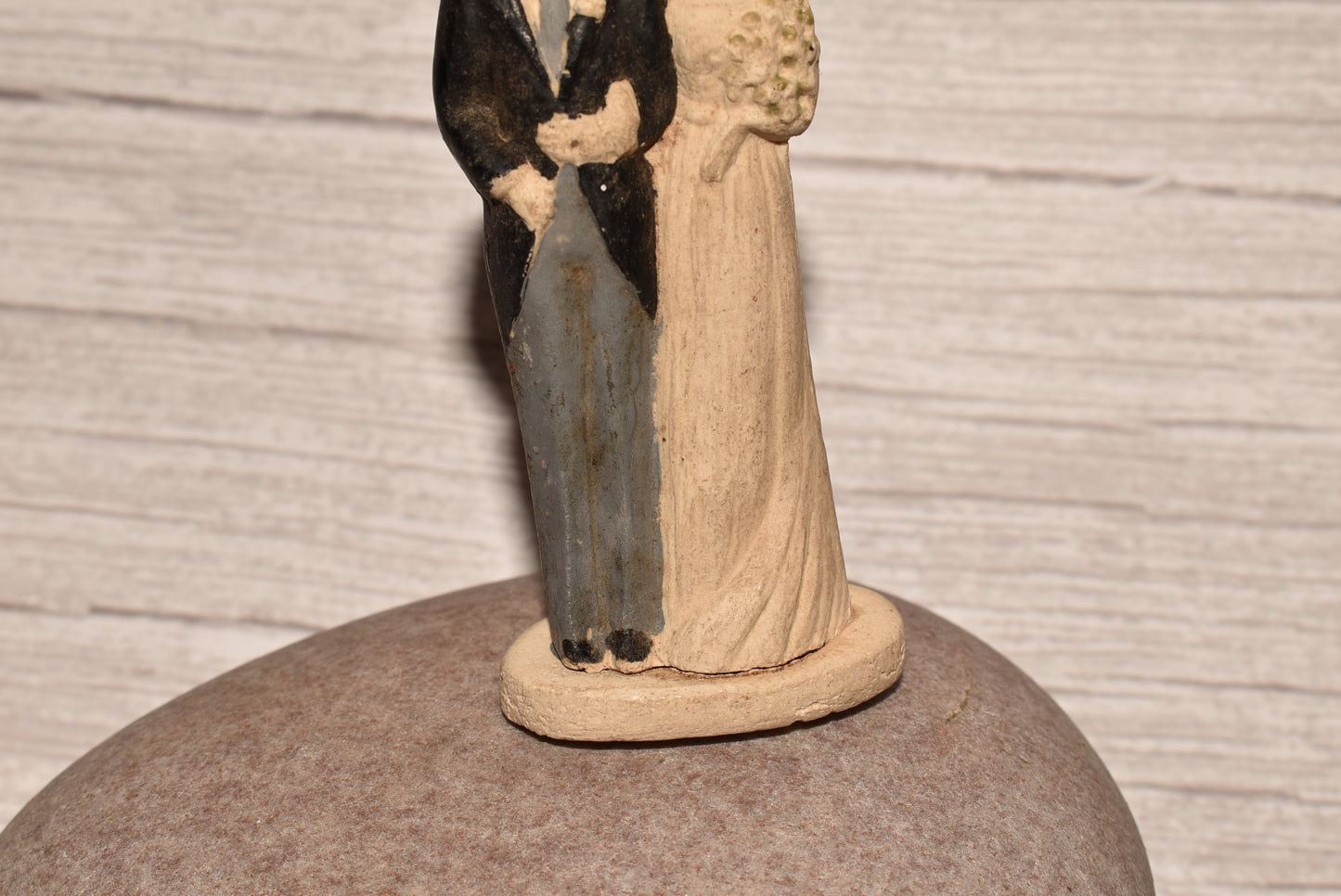 Bride and Groom Wedding Cake Decoration - Gorgeous Antique Original Art Deco Topper