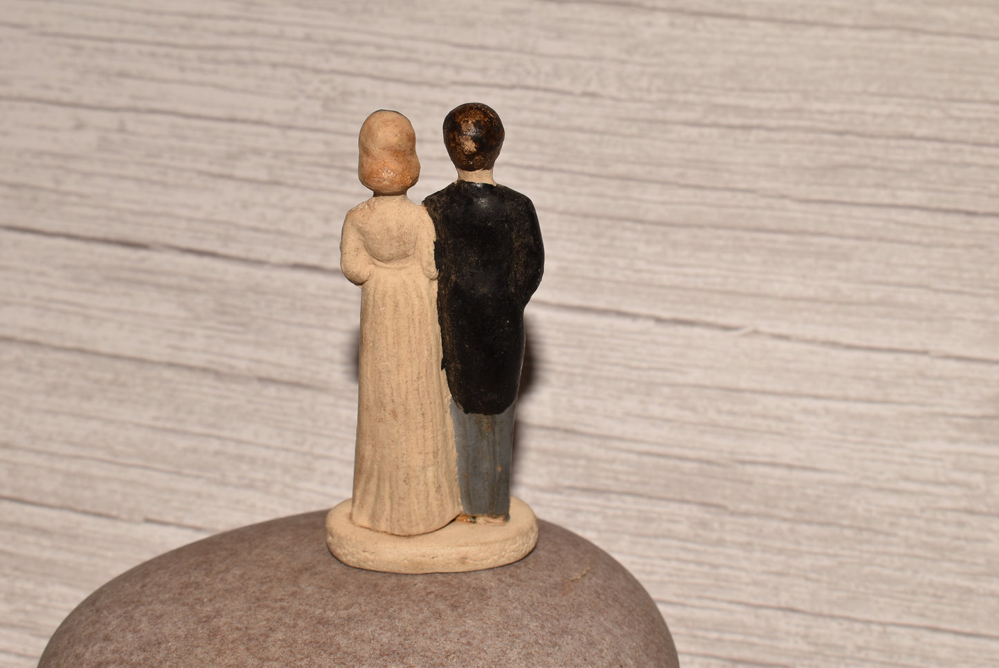 Bride and Groom Wedding Cake Decoration - Gorgeous Antique Original Art Deco Topper